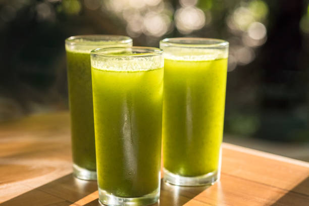 Cold pressed organic juice made with oranges, nopal (prickly pear cactus), cucumber, chaya leaf, celery, parsley, pineapple
